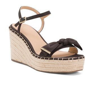 Ted Baker Black Knotted Espadrille Wedge Sandal